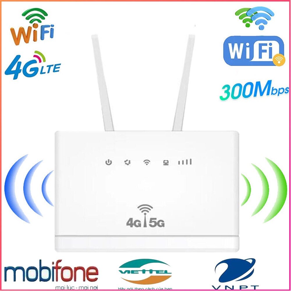 Lắp thẻ sim để sử dụng wifi ,bộ phát wifi từ sim 4g/5g lte 4g cpe tốc độ 300mbps 3 cổng lan , chuẩn