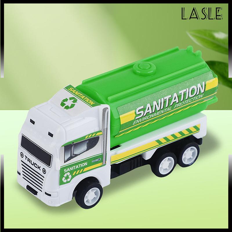 Lasle Đồ chơi trẻ em: Mô hình xe vệ sinh quán tính, xe kéo lùi, xe công binh quân sự, xe cứu hỏa – Đồ chơi bé trai, quà tặng cho trẻ em - 8