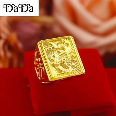 916 gold men ring European and American domineering dragon ring men's open fortune dragon ring
