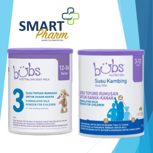 BUBS ADVANCE PLUS+ GOAT STAGE 3 /JUNIOR NUTRITION STAGE 4 600G / 800G EXP05/2027