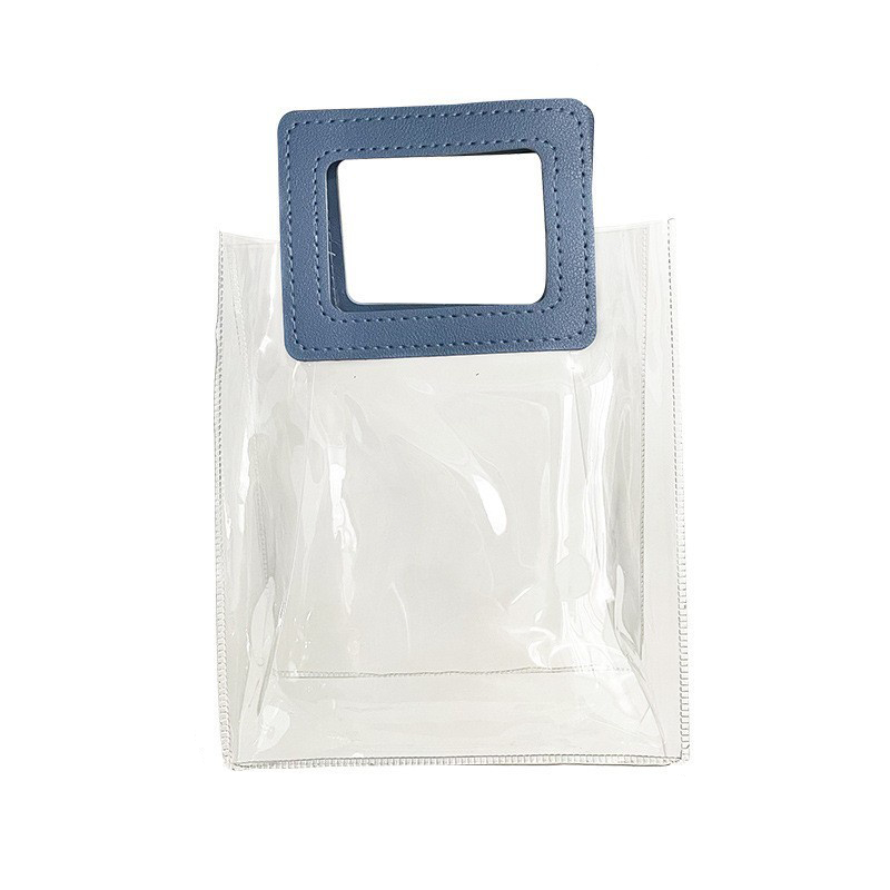 Square handle PVC hand-held gift bag Transparent mini Handbag Birthday Gift Wedding party Candy Bag