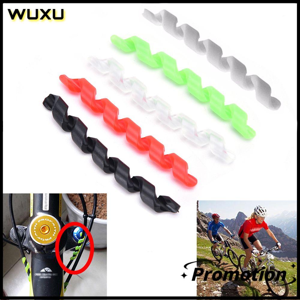 WUXU 5Pcs Siêu nhẹ Đạp xe Bảo vệ khung Đường ống tay áo Phanh sang số Xe đạp Bộ bảo vệ cáp xe đạp