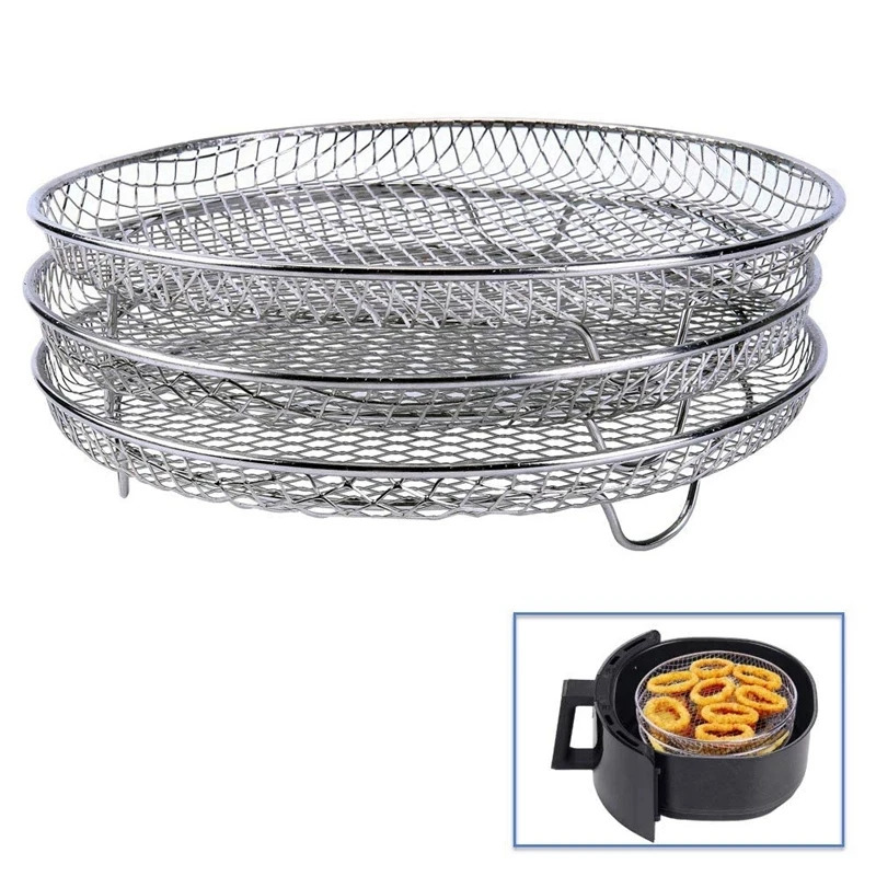 Nồi chiên không khí phụ kiện ba Stackable kệ cho gowise Phillips Nồi chiên không khí USA cozyna Ninja Nồi chiên không khí, Nồi chiên không khí giá