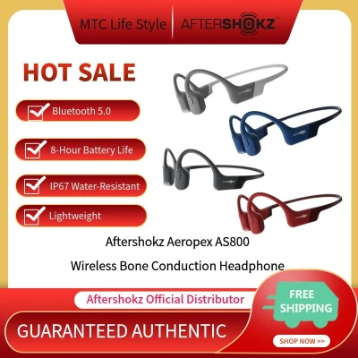 Aftershokz Aeropex AS800 Bluetooth Wireless Bone Conduction Headphone Headset Earpiece