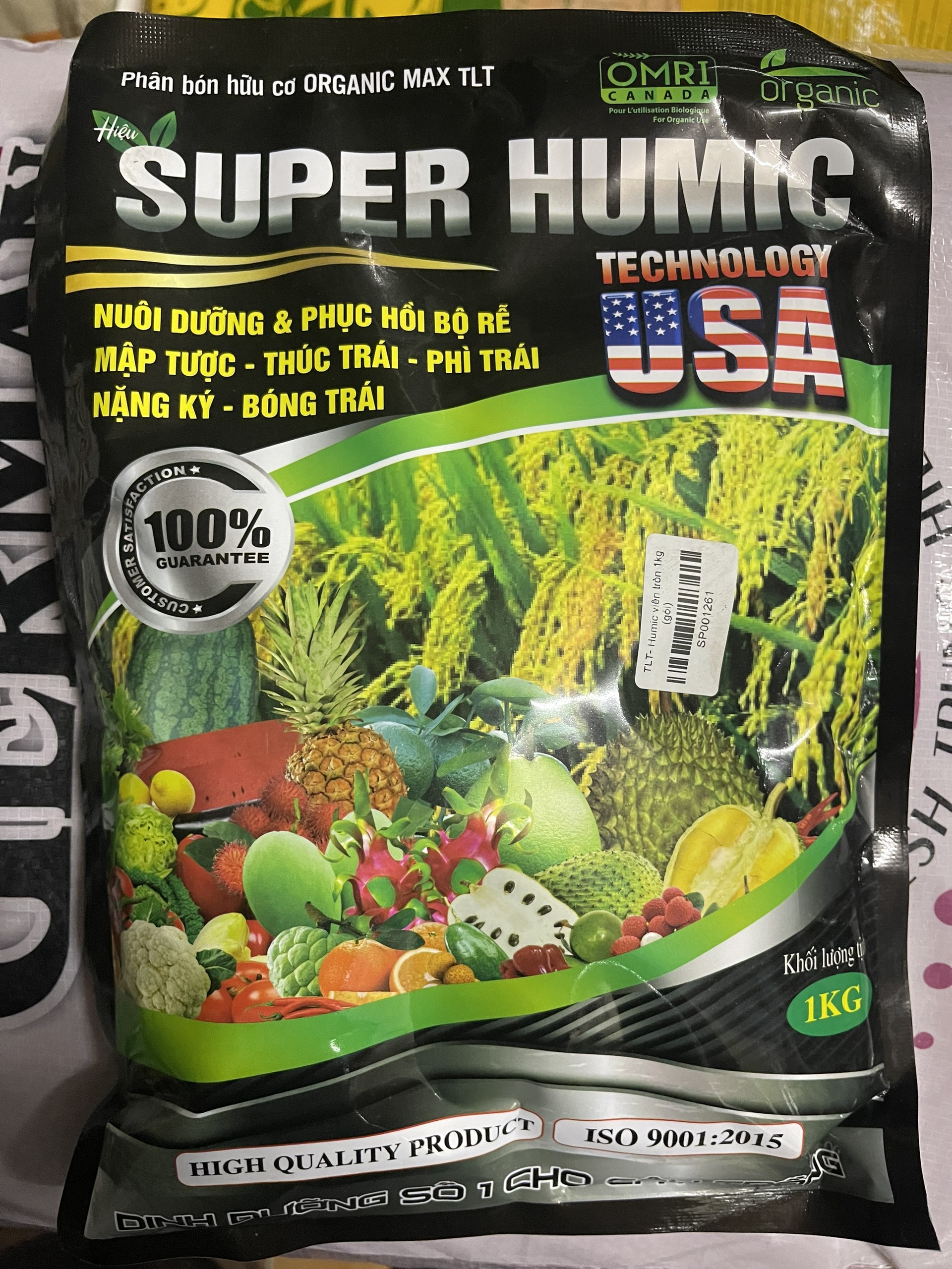 Humic viên tròn USA 1kg (gói) phân bón gốc ra rễhạ phènxanh lá