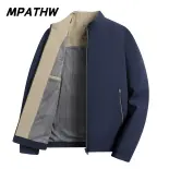 MPATHW  Áo khoác nam cổ đứng mùa xuân thu, thoáng khí thấm hút mồ hôi, thiết kế túi kéo thời trang cho phong cách công sở và đời sống thường ngày