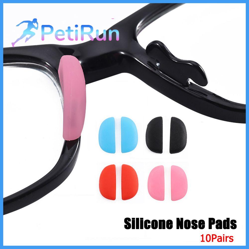 PETIRUN 10Pairs/Pack Đẩy On Mềm Chống-trượt Silicone Miếng Đệm Mũi Nosepads Kính Kính Miếng Đệm Mũi