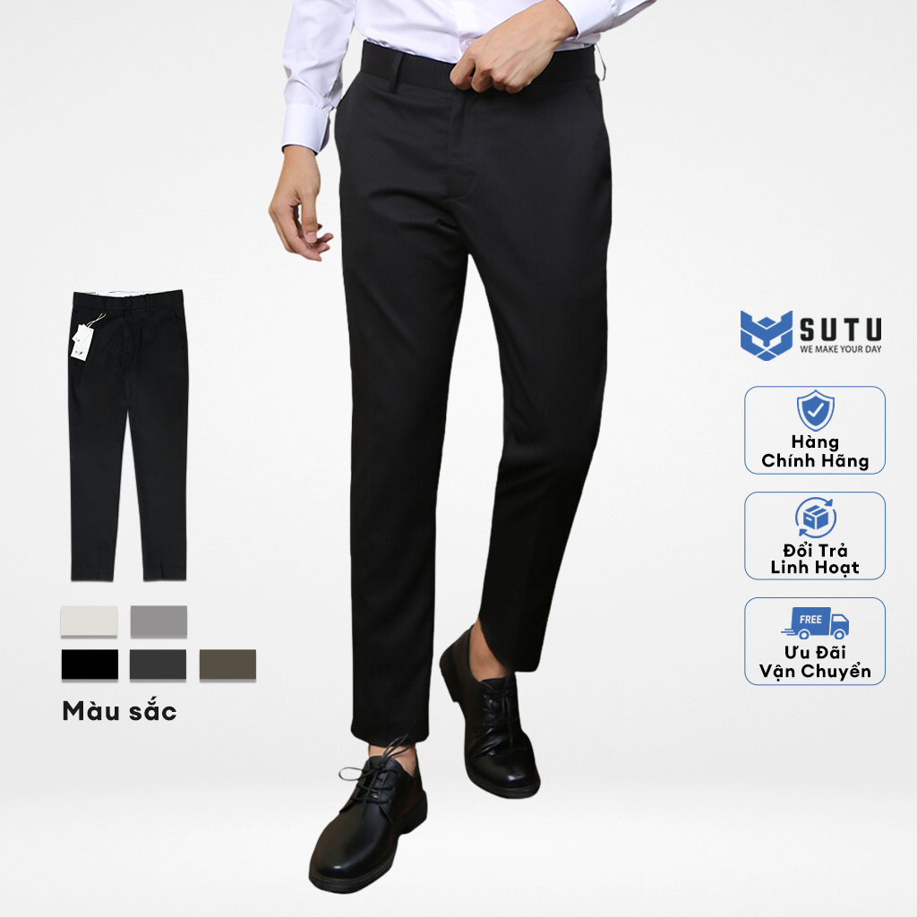 Quần tây nam form baggy sutu quần âu công sở chất vải cotton 100% cao cấp kiểu dáng basic thời tran | q2i