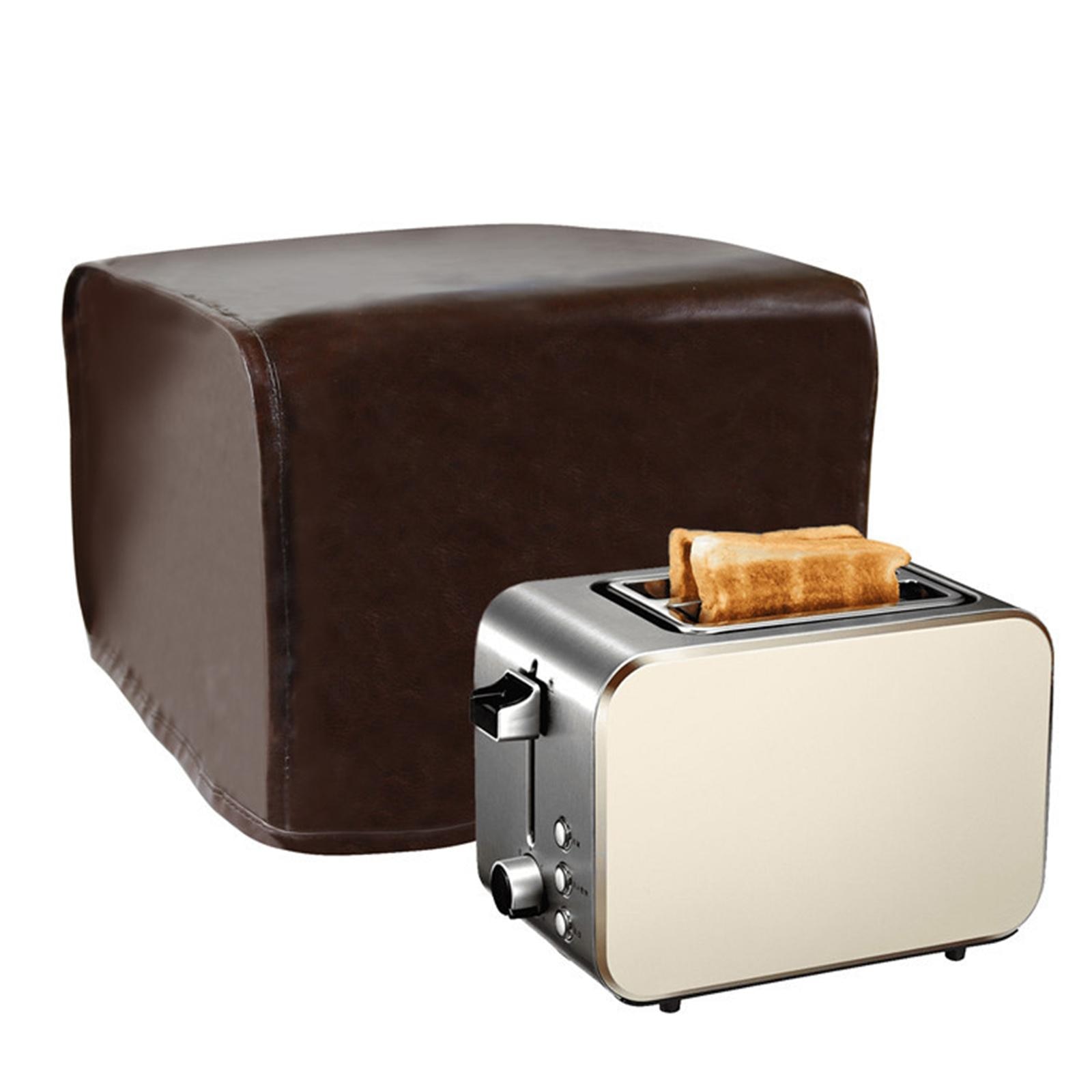 Toaster Cover Durable Attachments Washable Faux Leather Ornament Bread Machine Cover for Small Appliance Office Home Kitchen