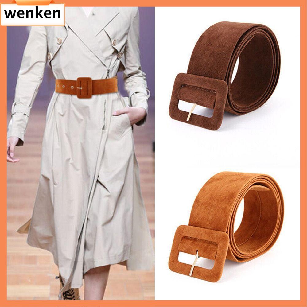 WENKEN Thời trang Thường ngày Hoài cổ Vòng eo Thắt lưng khóa hình vuông Thắt lưng nhung Dây đeo váy nữ