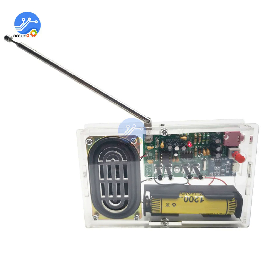 Rda5807fp FM FM Đài phát thanh kỹ thuật số tự làm Bộ dụng cụ phụ tùng với loa nhà ở