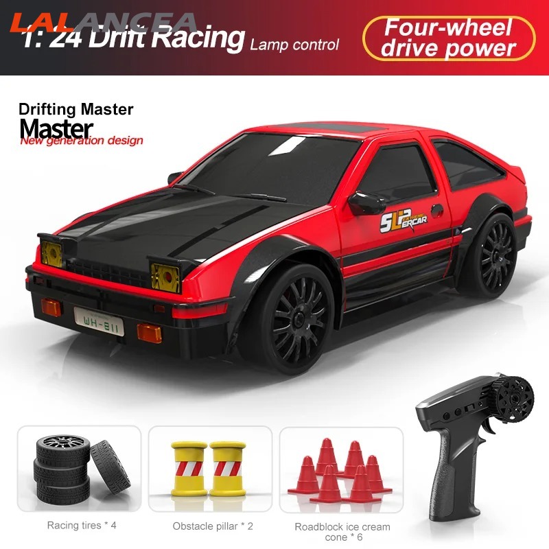 S812 Remote Control Car 4WD 1:24 2.4G RC Cars Toy 2 Speed On-Road Vehicles Model With Front And Rear Lights Gifts For Boys Girls ราคา 434 บาท*ส่งฟรี