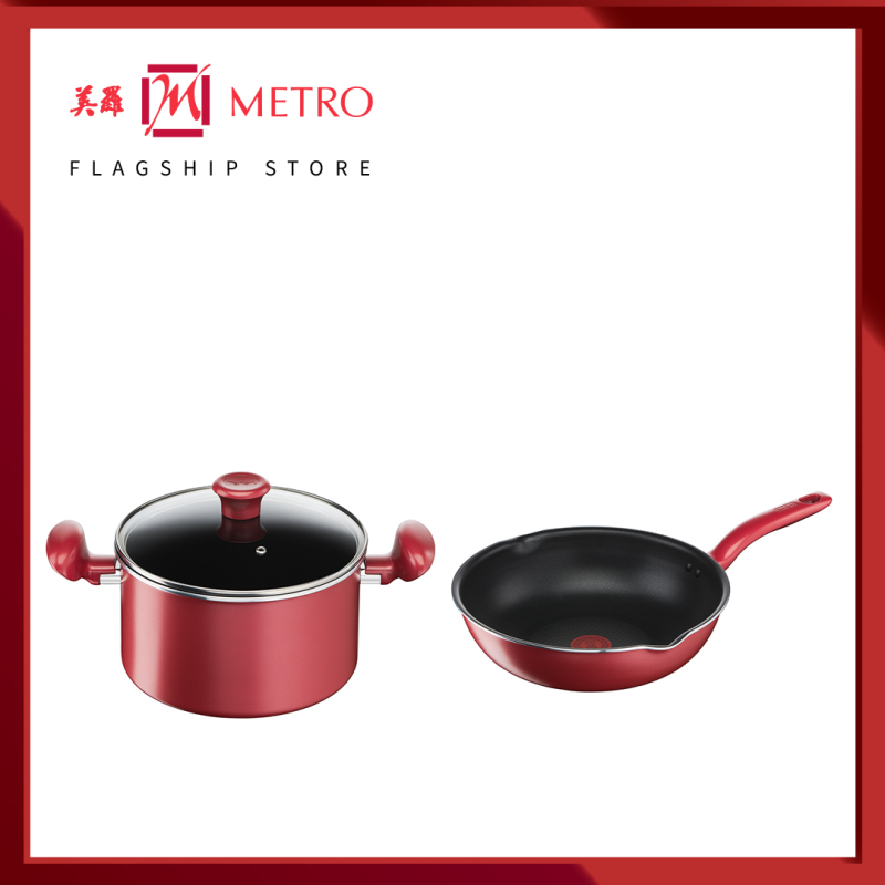 Tefal So Chef C W Set Deep Frypan 24cm + Stewpot 22cm (G13584 + G13545) Singapore