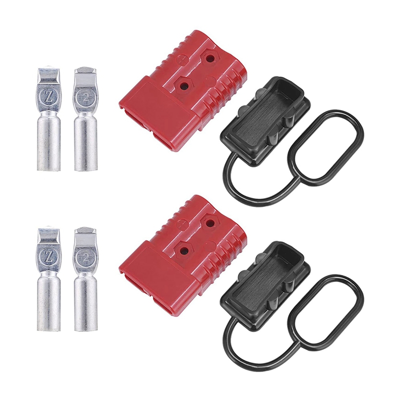 2Pcs 2-4 AWG 175A Battery Power Connector Cable Quick Connect Disconnect Kit for Anderson Connector 