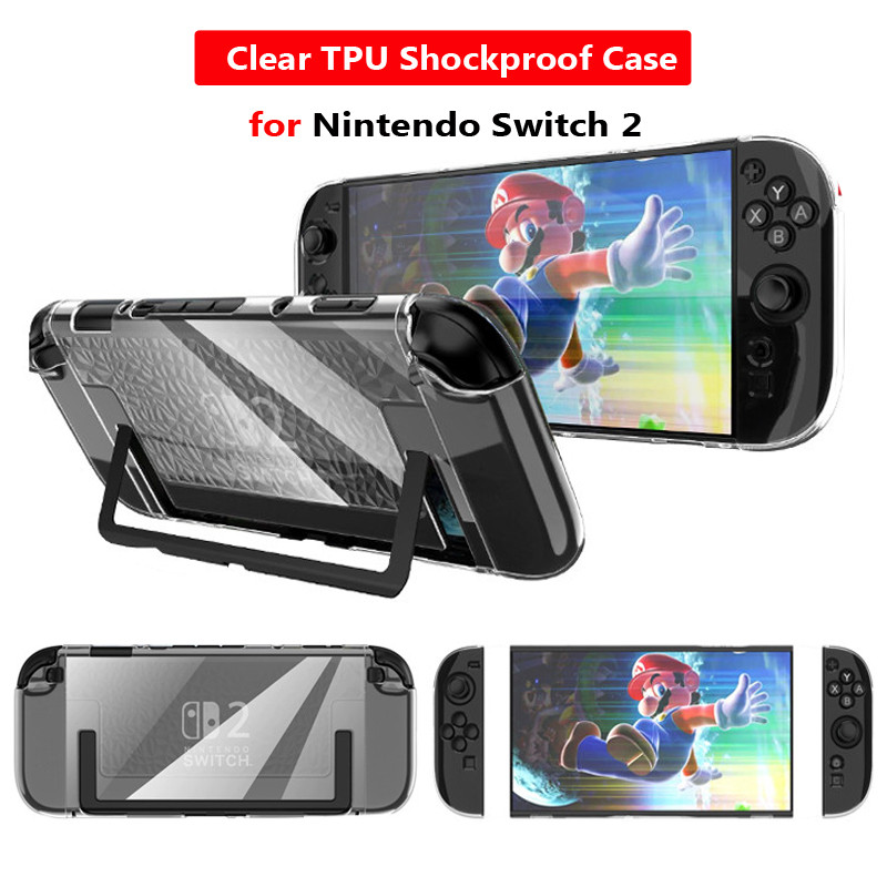 Ốp trong suốt TPU cho bộ chuyển đổi Nintendo 2 vỏ bảo vệ chống trầy xước đầy đủ cho chống sốc chống rơi công tắc 2 Máy Trò chơi cầm tay