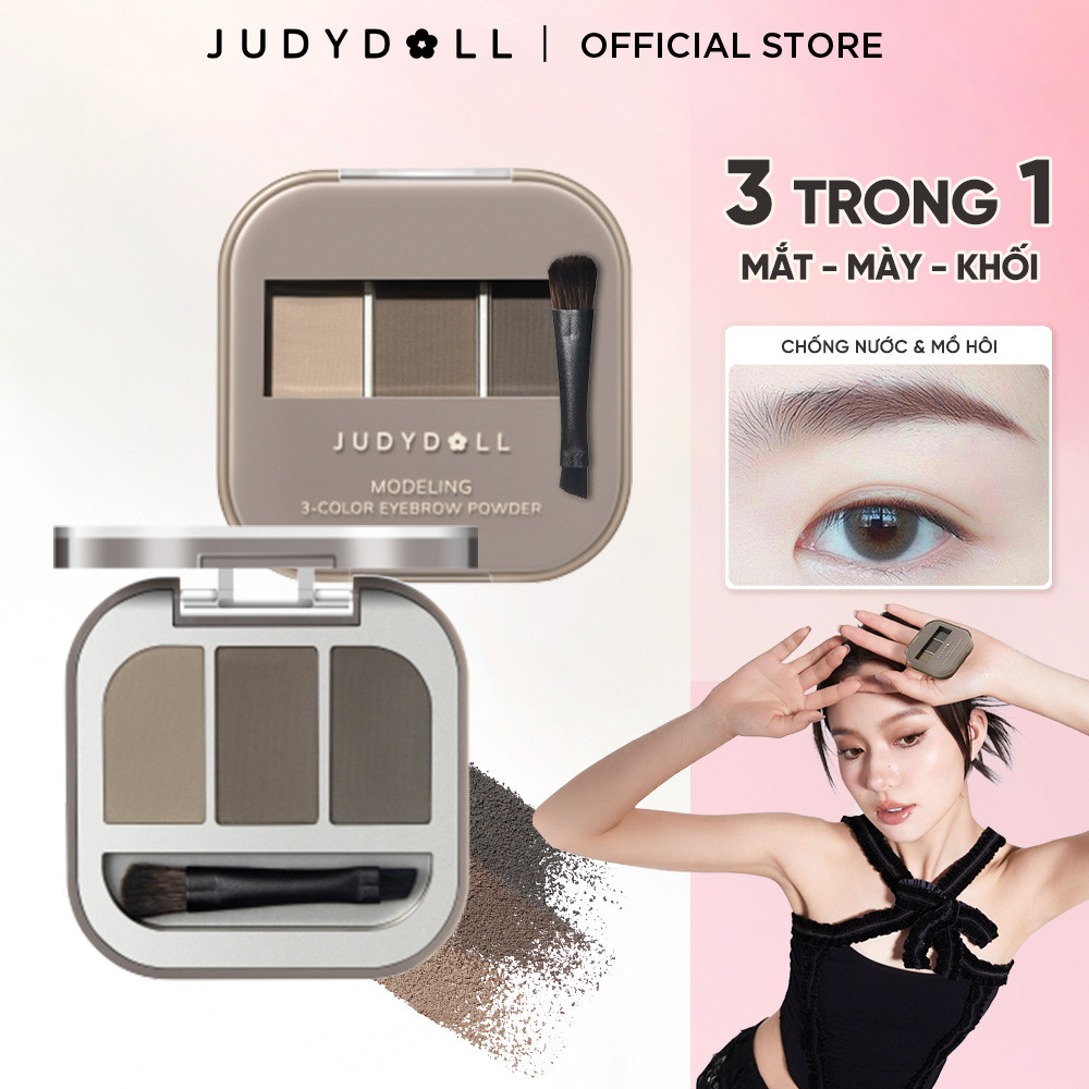 Phấn Kẻ Chân Mày JUDYDOLL 2g Mịn Lì Lên Màu Chuẩn Phẩy Sợi Sắc Nét Chống Thấm Nước Lâu Trôi Cho Người Mới Tập Trang Điểm & Makeup Chuyên Nghiệp