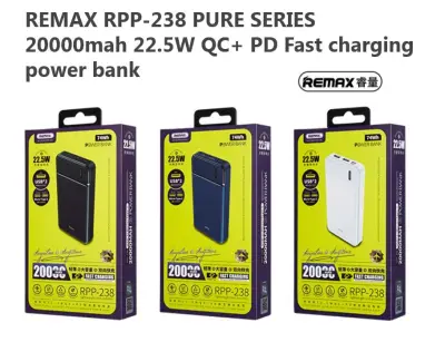 REMAX RPP-238 PURE SERIES 20000mah 22.5W QC+ PD Fast charging power bank
