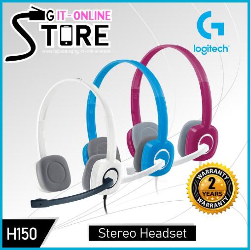 Logitech Stereo Headset H150 Sky Blue / Cloud White / Fuchsia Pink Singapore