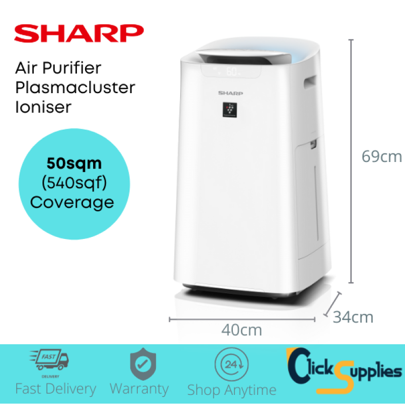 SHARP Humidifier Air Purifier with Ioniser and HEPA & Deodorisation Filter Efficient Area 50sqm (540sqf) Singapore