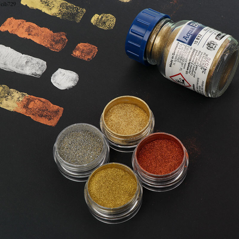 Watercolor paints German Schmink Metallic 2ML Packed Gold and Sier Powder for Watercolor Portable Painting Art Supplies cib729-CB