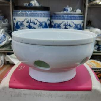 Bát hâm nóng thức ăn bằng nến/bếp cồn sứ Bát Tràng