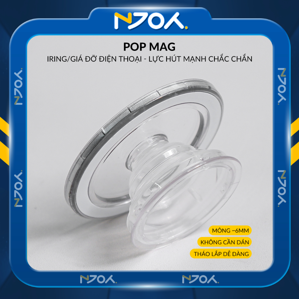 Giá Đỡ Điện Thoại Popsocket Magsafe Trong Suốt Nhỏ Gọn Cho Điện Thoại iPhone Samsung Njoyshop