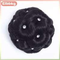 Elbbkg คลิปหนีบผมยางมัดผมทำจากพลอยเทียมสีสันสดใสสำหรับผู้หญิงคลิปหนีบผมหางม้าเหมือนจริงเครื่องมือจัดแต่งทรงผม