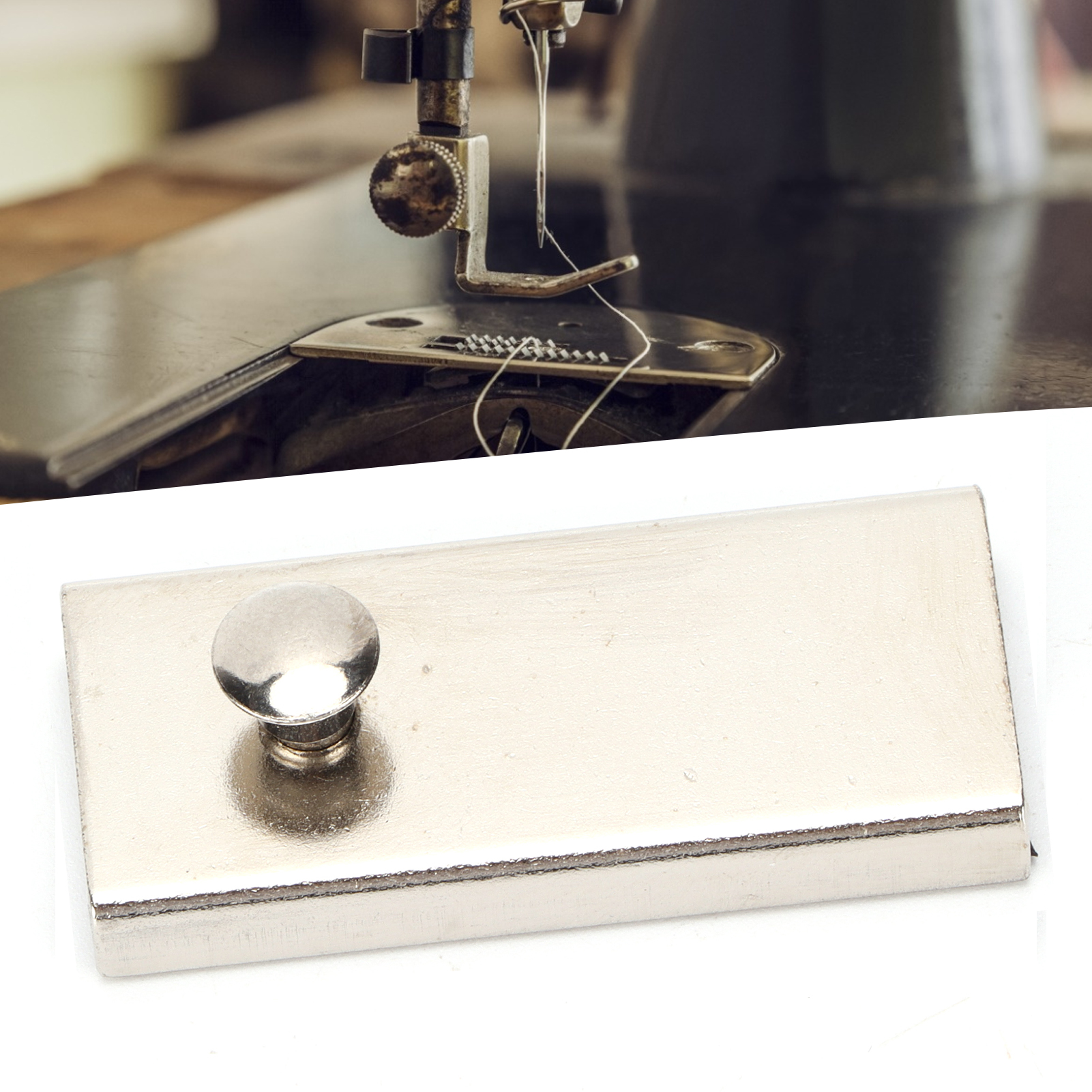 Magnetic Seam Guide for Sewing Machine Sewing Supplies 5.3 X 2.4cm Magnetic Seam Guide Gauge Sewing Thread Instrument Household Sewing Guide for Universal Sewing Machines