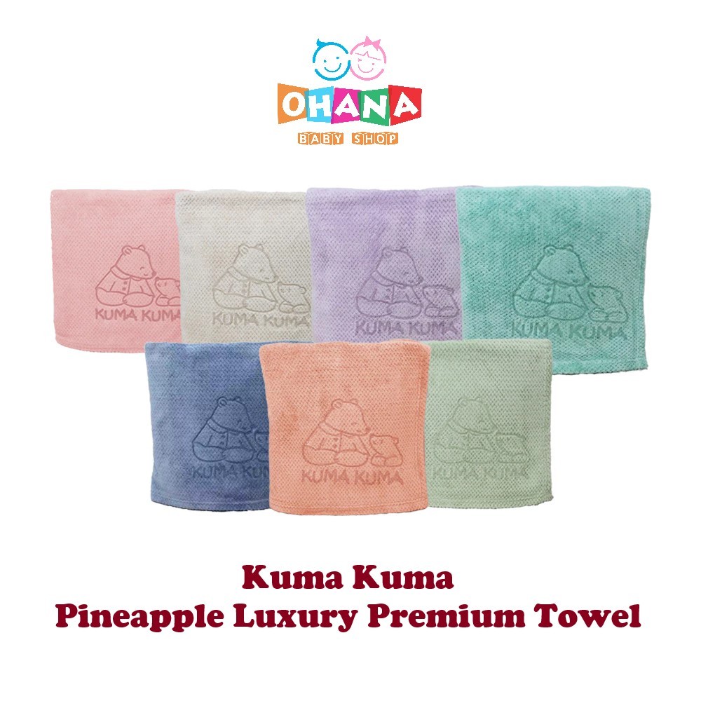 Kuma Kuma Pineapple Luxury Premium Towel 140x70 | Handuk Anak Bayi Premium | Handuk dan Blanket Bayi