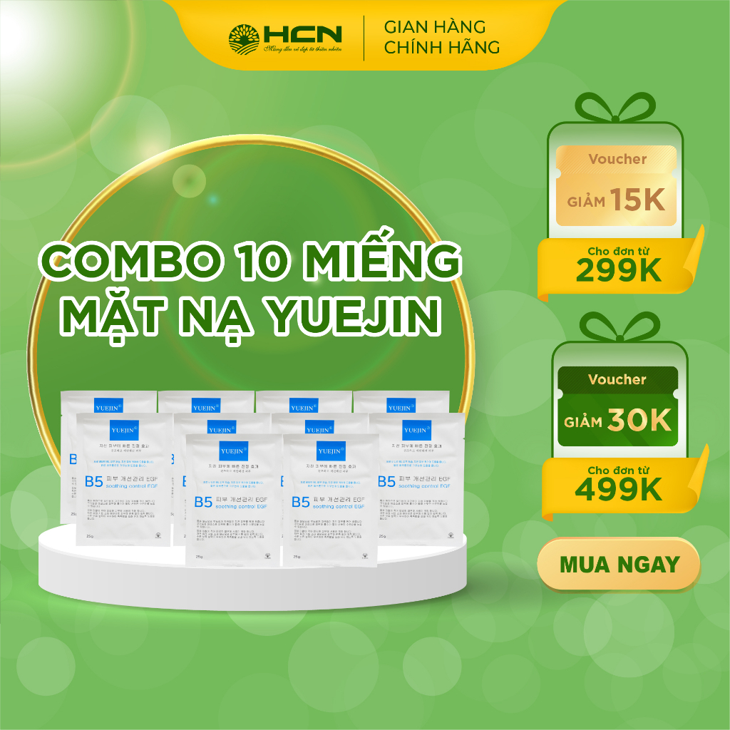Combo 10 miếng mặt nạ yuejin b5 egf phục hồi da cấp ẩm, yuejin melasma sos mask, yuejin liposome pp mask