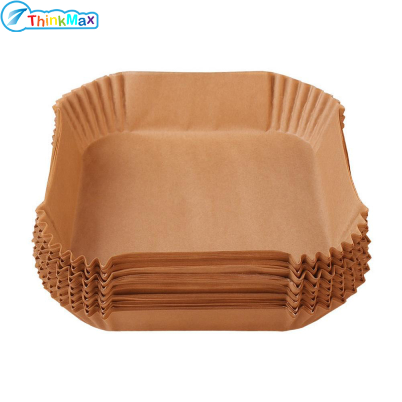 100PCs Air Fryer Disposable Liners, Non-stick Disposable Liners, Square Air Fryer Parchment Paper Liners, Oil-proof Water-resistant Baking Paper For Air Fryer ราคา 123 บาท*ส่งฟรี