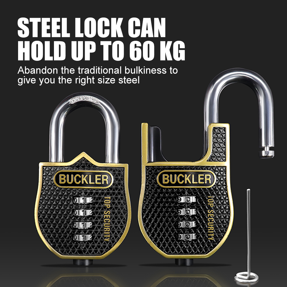 Metal combination lock Resettable 4 Digit Padlock Waterproof and Heavy Duty Combination Padlock Outdoor for Locker Fence Gate Toolbox
