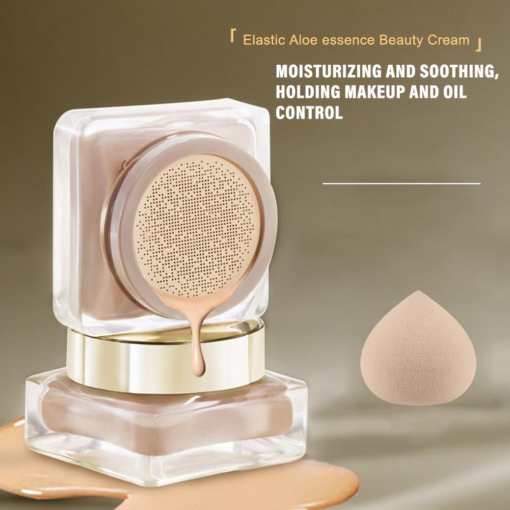 Elastic Aloe Essence Beauty Cream Moisturizing Makeup Holding BB Cream Air Concealer Cushion C6N9