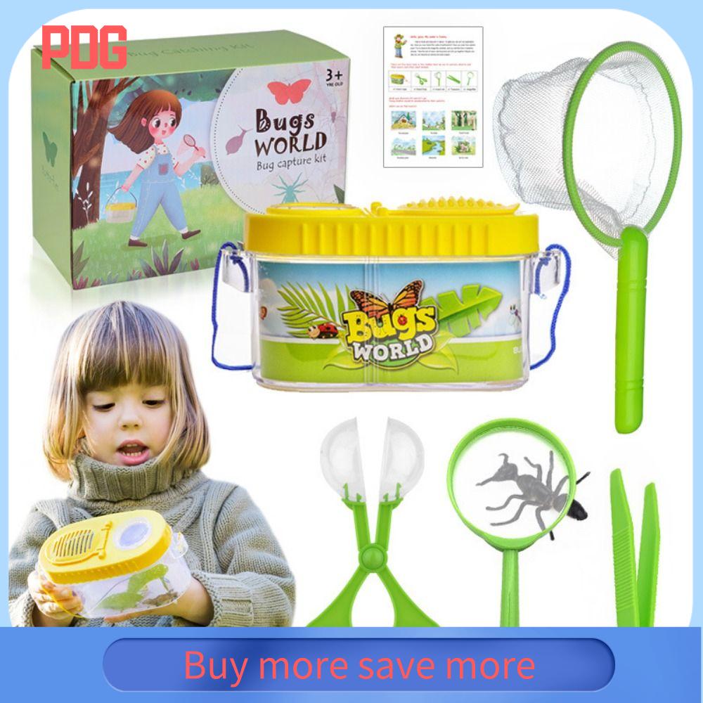 PDG 6PCS/Set Nhựa Công cụ khám phá thiên nhiên ngoài trời Trình xem côn trùng Nhiều màu sắc Hộp quan sát côn trùng  Dụng cụ bắt côn trùng Đồ chơi thí nghiệm côn trùng Ngoài trời