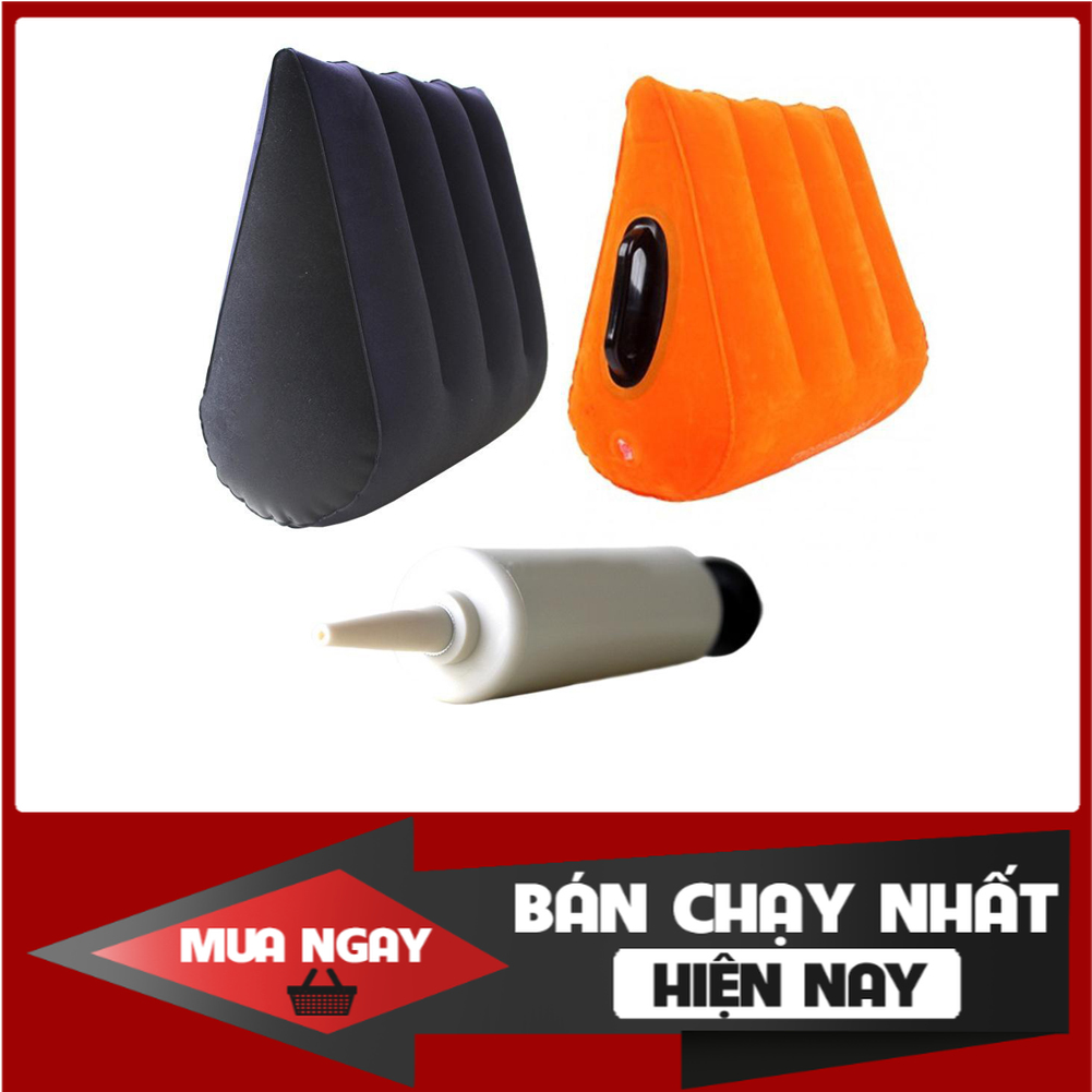 Gối bơm hơi hình tam giác hỗ trợ lưng cơ thể tiện dụng cho các cặp đôi - Ghế Bơm Hơi Có Tay Vịn - Ghế Đệm Tình Yêu Bơm Hơi Cao Cấp Có Tay Vịn Tặng Kèm Bơm Tay - Đệm Mông Bơm Hơi (Có Sẵn Hàng) (Xả Kho) (Giao Hỏa Tốc)