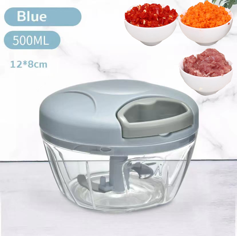 เครื่องบดปั่นกระเทียม เครื่องบดสับ ความจุ 500ml. เครื่องปั่นอาหารแบบมือดึง บดสับ ราคา 47 บาท*ส่งฟรี