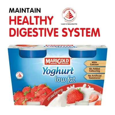 Marigold Low Fat Cup Yoghurt - Strawberry 130G