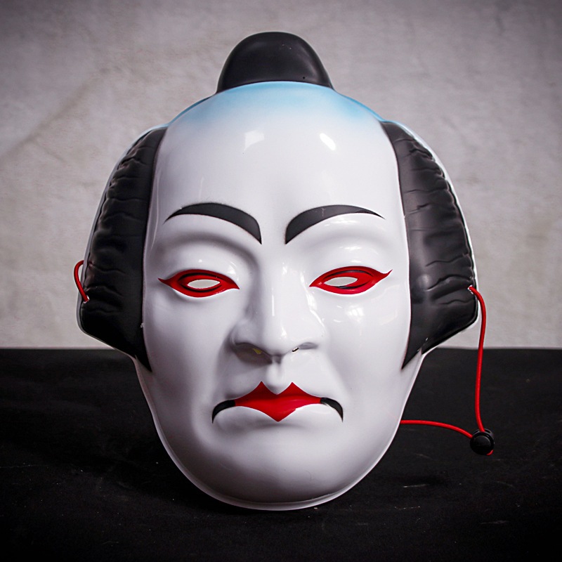 Mặt nạ hóa trang Samurai bằng nhựa đẹp mắt, phù hợp hóa trang Halloween, dạ hội, lễ hội hóa trang