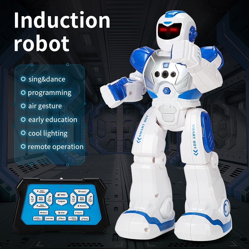 Robot điều khiển từ xa thông minh, pin sạc, điều khiển cử chỉ tay, có thể nói tiếng Anh, hát, khiêu vũ, nhựa ABS bền, an toàn cho trẻ em