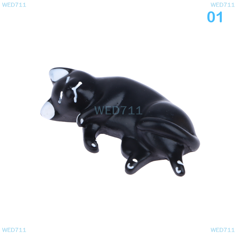 WED711 6 cái phụ kiện quyến rũ cá sấu hình mèo ghim dễ thương thiết kế sang trọng cho cá sấu phụ kiện trang trí hạt charm Giày phụ kiện nhựa