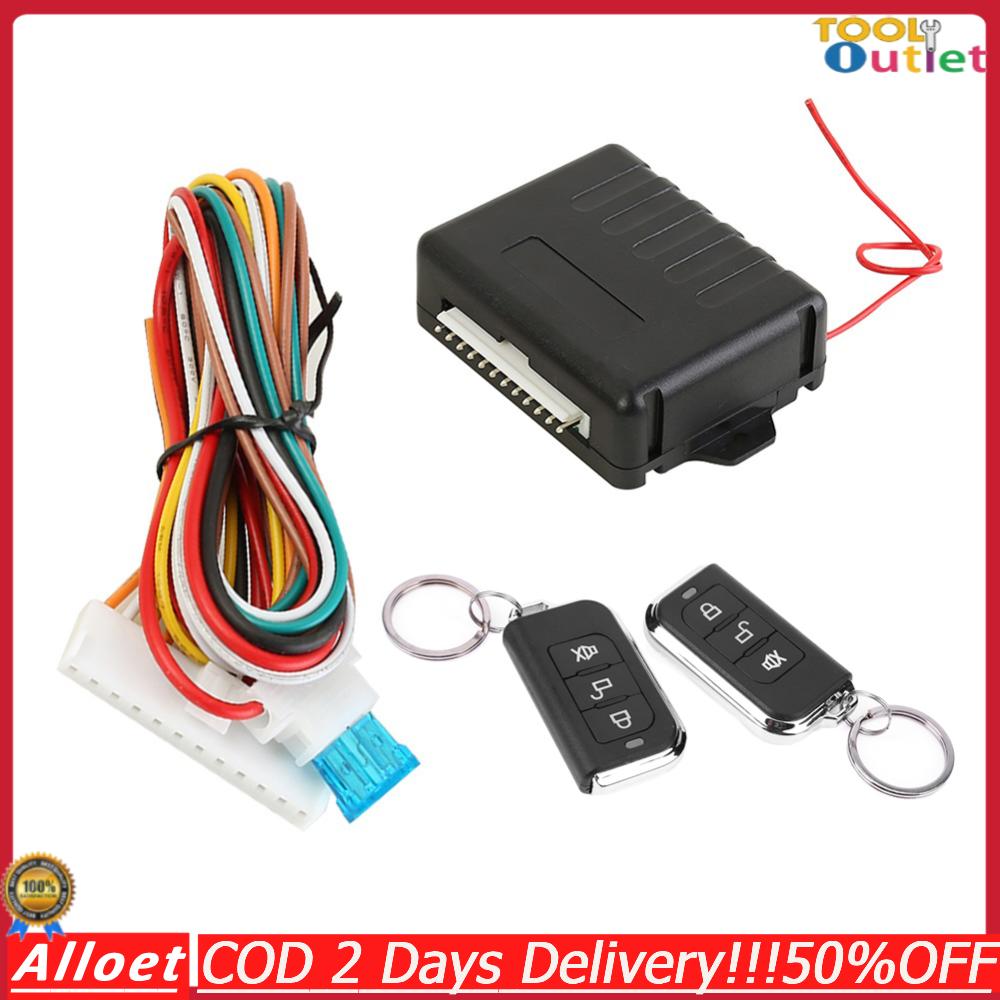 [ToolOutlet]🛠️12V รถประตูล็อค 2 รีโมทคอนโทรล รถ Auto รีโมท สวิตช์ล็อค ชุด แบบพกพา 433.92MHz Car Alarm System Door Lock Keyless Entry System💯รับประกันคืนเงินภายใน 7 วัน💯 ราคา 219 บาท*ส่งฟรี