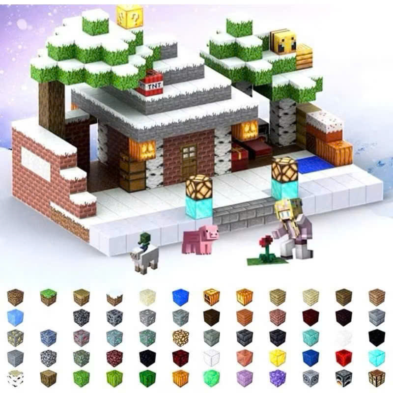 MINECRAFT ĐỒ CHƠI KHỐI NAM CHÂM TỪ TÍNH LẮP RÁP KHỐI XÂY DỰNG CÓ NAM ĐỒ CHƠI GIÁO DỤC PHÁT TRIỂN KỸ NĂNG CHO BÉ