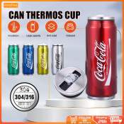 Coca-Cola Stainless Steel Coffee Mug with Straw, 500ml