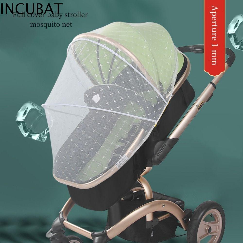INCUBAT แกะสลักลาย มุ้งกันยุงรถเข็นเด็กทารก เส้นด้ายสำหรับ50D Braced braced ตาข่ายพับได้ ง่ายต่อการใช้ พับเก็บได้ เต็นท์เรือท้องแบน ฤดูร้อนฤดูร้อนฤดูร้อน