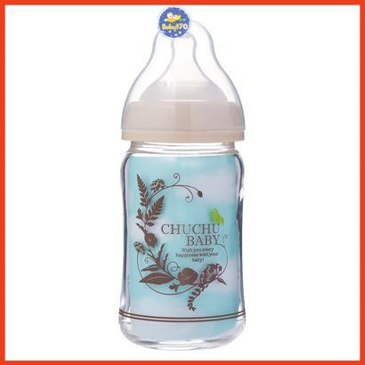 Bình Sữa Thủy Tinh Cổ Rộng ChuChu Baby G-160