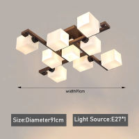Chinese Ceiling Lamp Simplicity Modern Solid Wood Walnut Color Lamp Chinese Style Antique Master Bedroom Living Room Lamp Home Hall Lamp