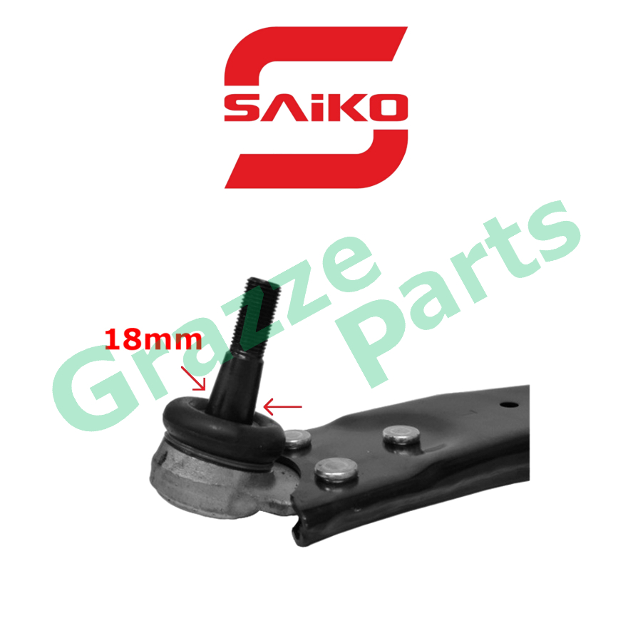 (2pc) Saiko Control Lower Arm Front (Left Side + Right Side) for Volvo S40 2012 Ford Focus 2.0 (Ball Joint : 18mm)