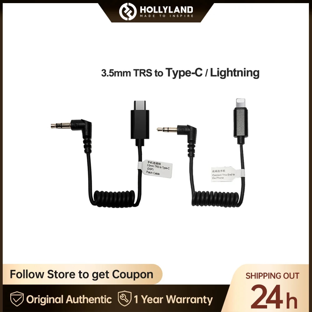 Hollyland Mfi Certified 3.5Mm TRS To Lightning Type