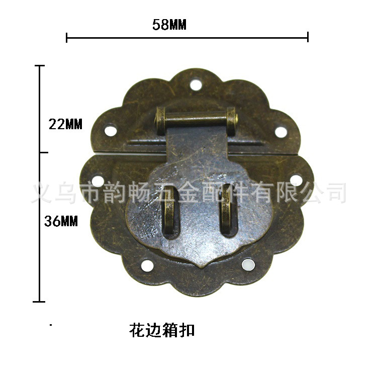 58MM Diameter Lace Antique Box Buckle Wooden Box Buckle Buckle Iron Lock Buckle Can Be Used With Loc