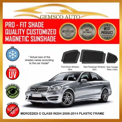 Mercedes C Class W204 2008-2014 (Plastic Frame) (6 / 7pcs) Car Sunshade / Boot Tray